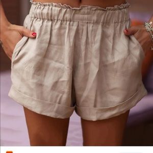 AB & Fitch Khaki Linen Short